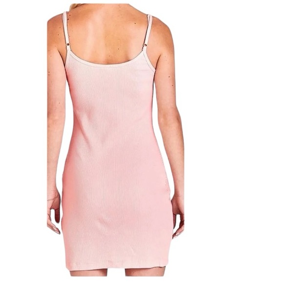 NWT Nike Sportswear Essentials Pink Ribbed Dress Size Large - Picture 2 of 12